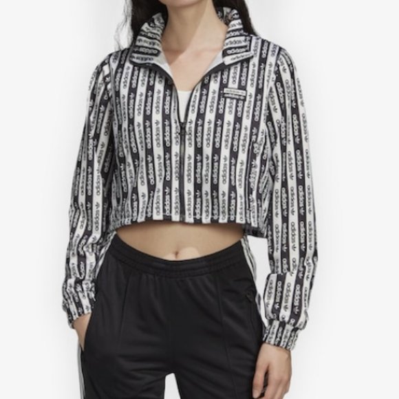 all white adidas track jacket